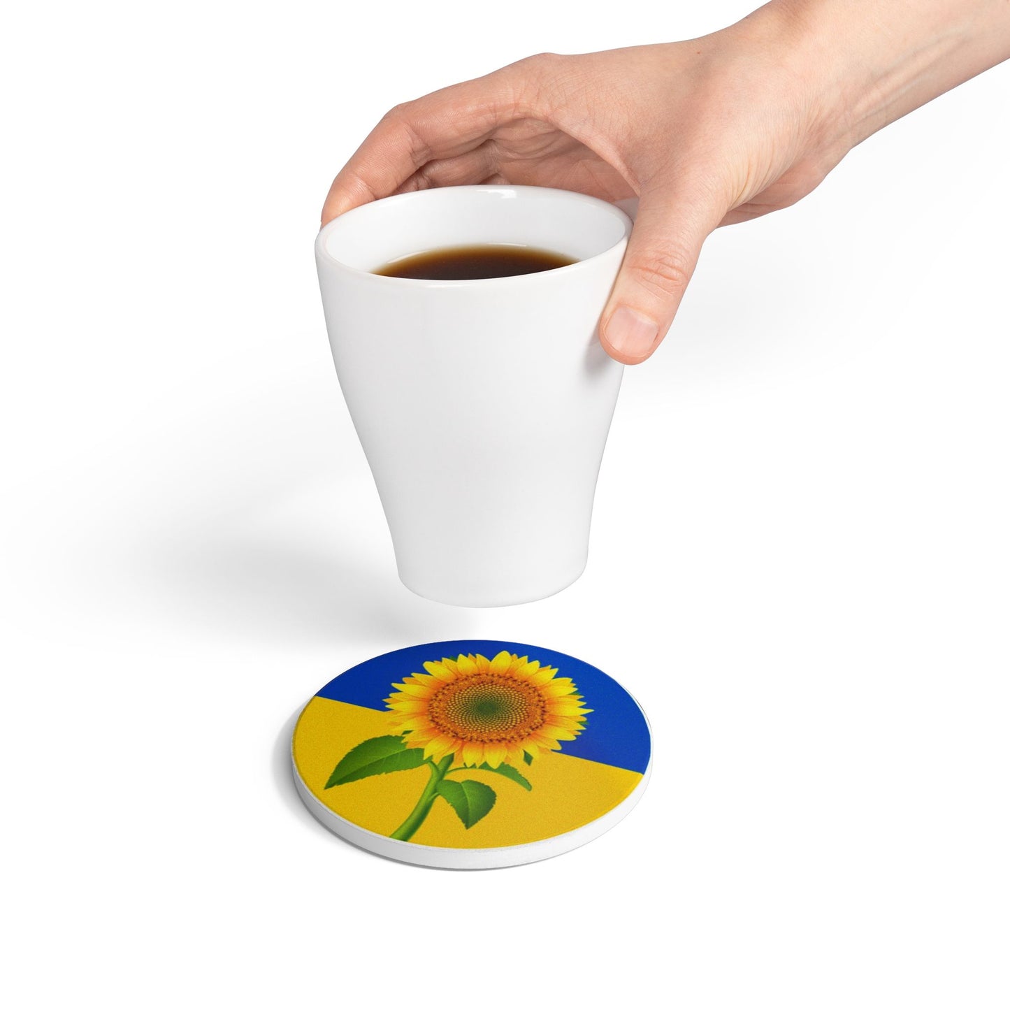 Ceramic Coaster - Sunflower in Ukraine