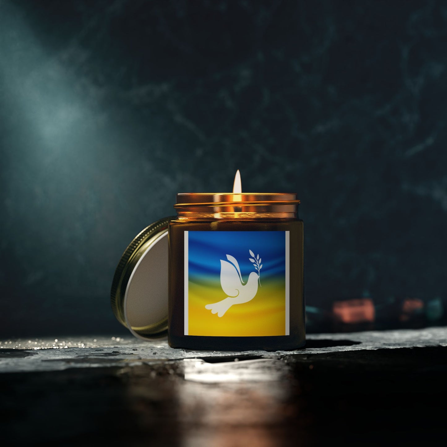 Peaceful Dove Scented Candle - Coconut Apricot Wax (4oz, 9oz) for Relaxation and Mindfulness