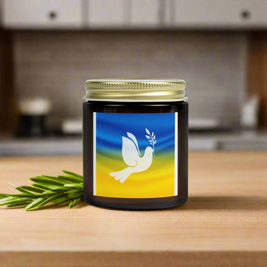 Peaceful Dove Scented Candle - Coconut Apricot Wax (4oz, 9oz) for Relaxation and Mindfulness
