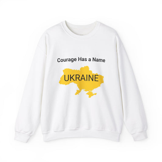 Crewneck Sweatshirt - Courage and Zelensky President of Ukraine