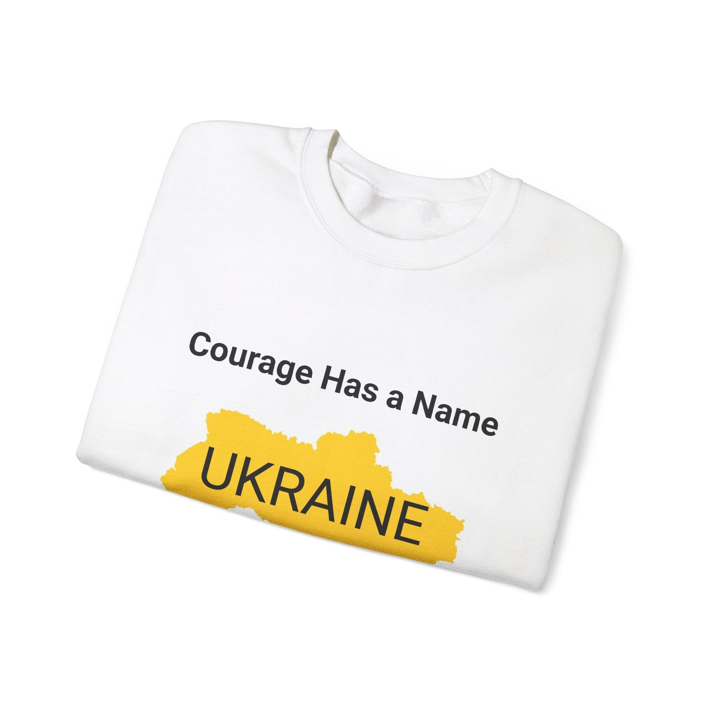 Crewneck Sweatshirt - Courage and Zelensky President of Ukraine